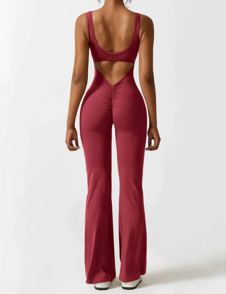 V-Back Flared Jumpsuit - BUY 1 GET 1 FREE